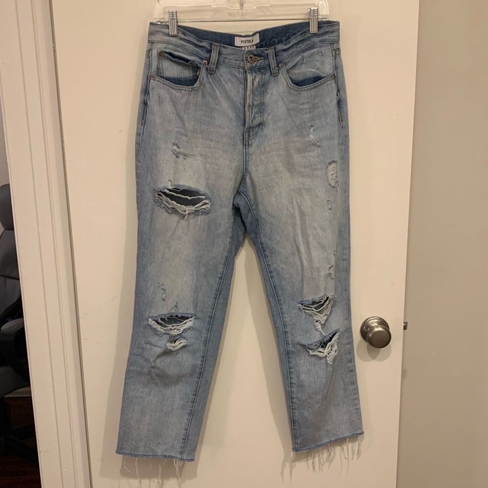 Pistola Distressed Jeans in Light Wash